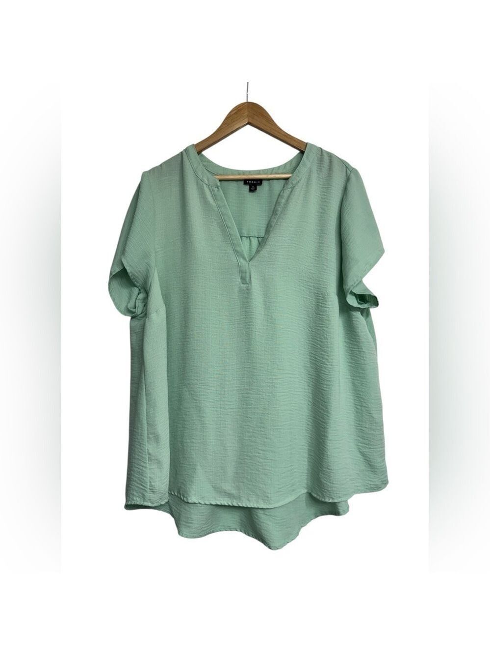 Torrid Mint Green Textured Blouse Size 2X